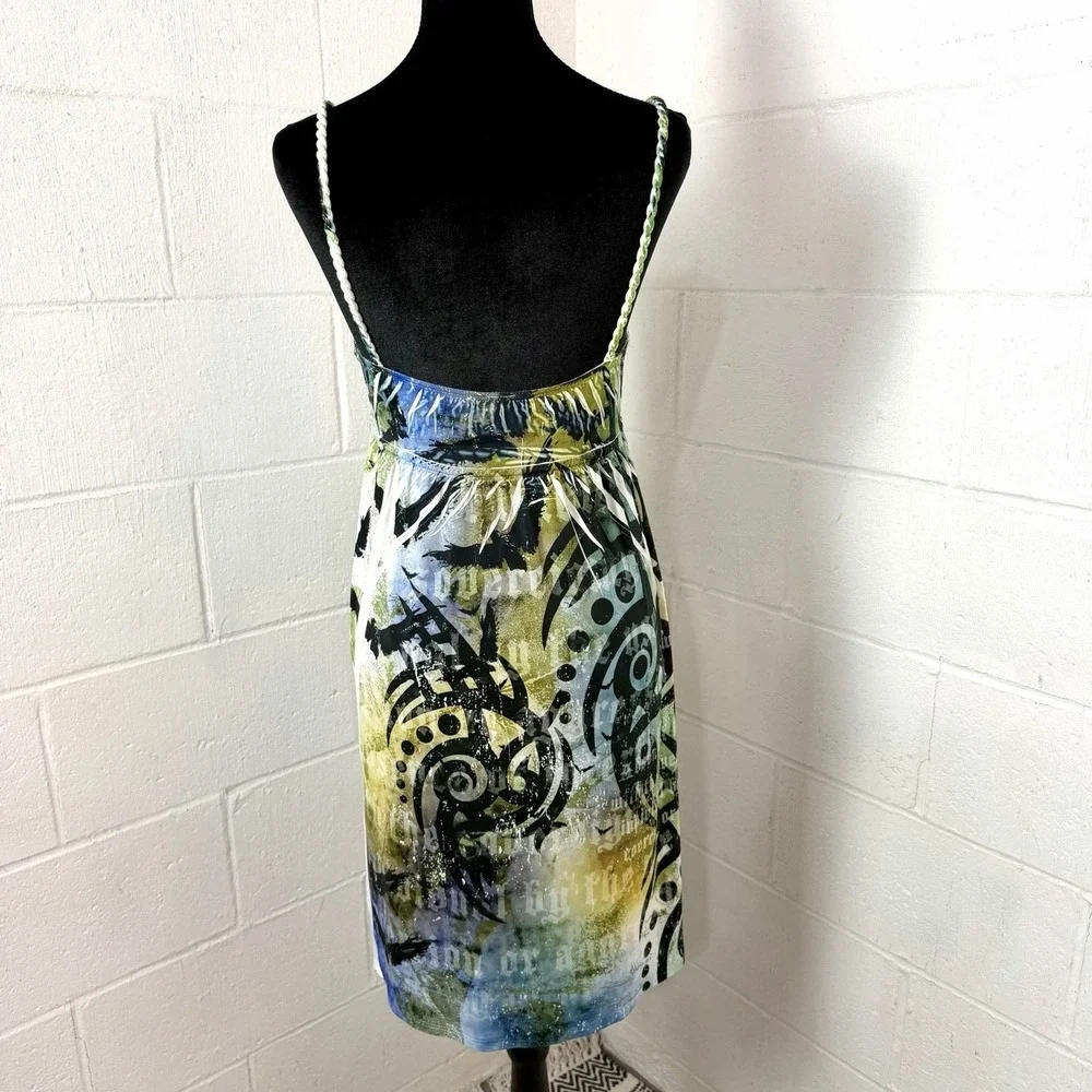 S-Twelve Babydoll Dress Y2K 90s Rhinestone Tattoo Fairy Grunge Whimsigoth Edgy L - Picture 8 of 14